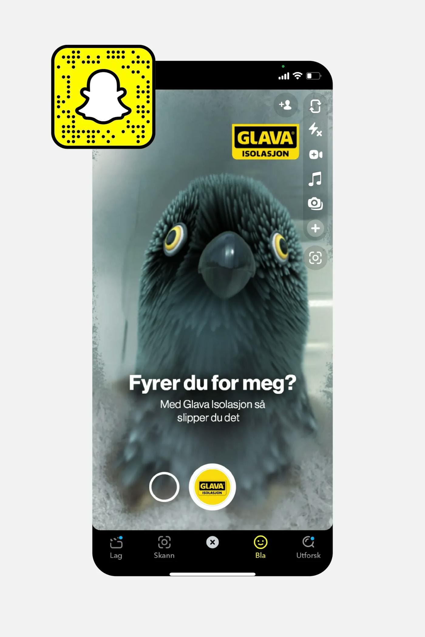 Energikampanje Glava Isolasjon Snapchat Linse scaled