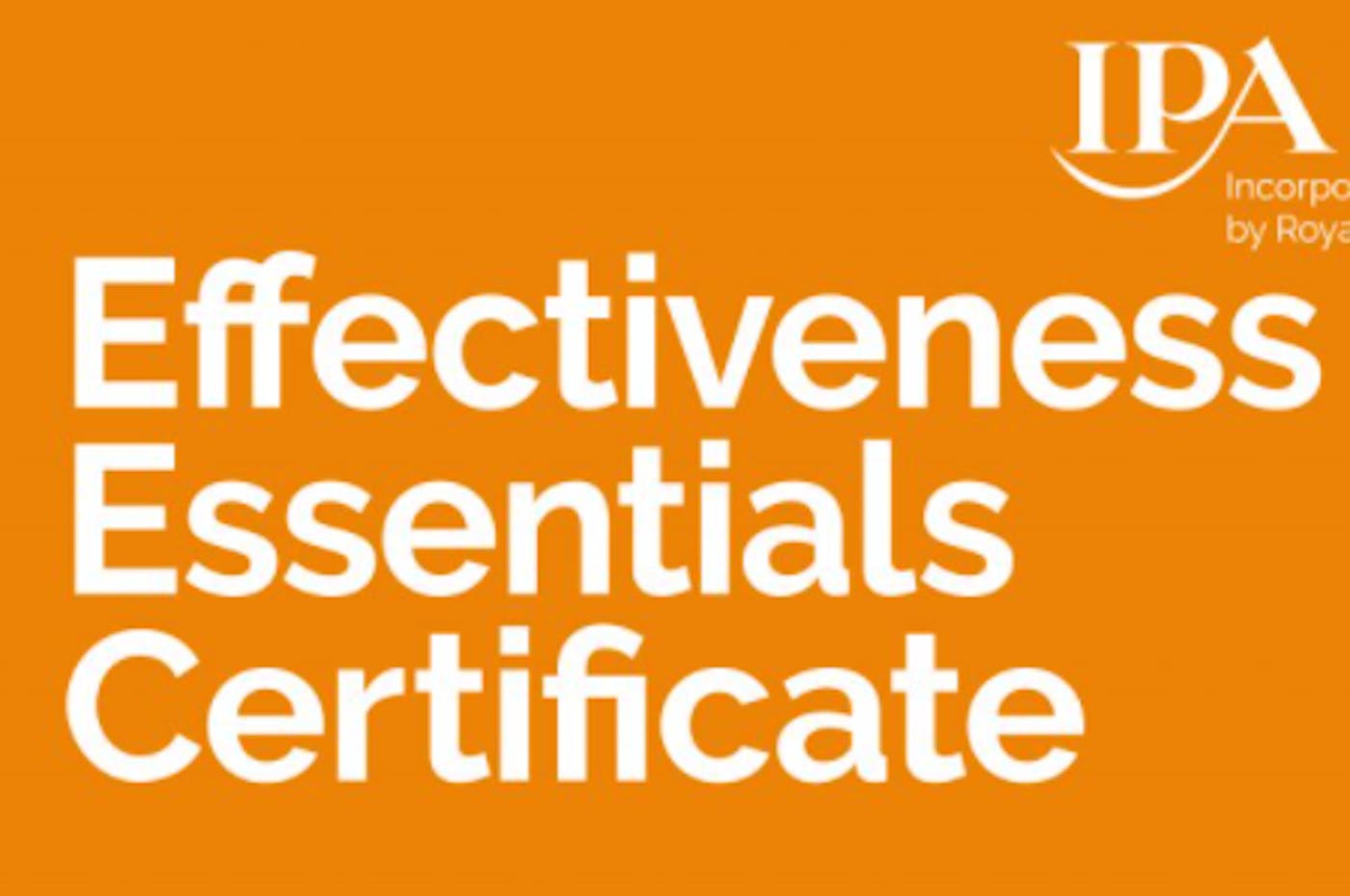 IPA Effectiveness Essentials Certificate 3 2