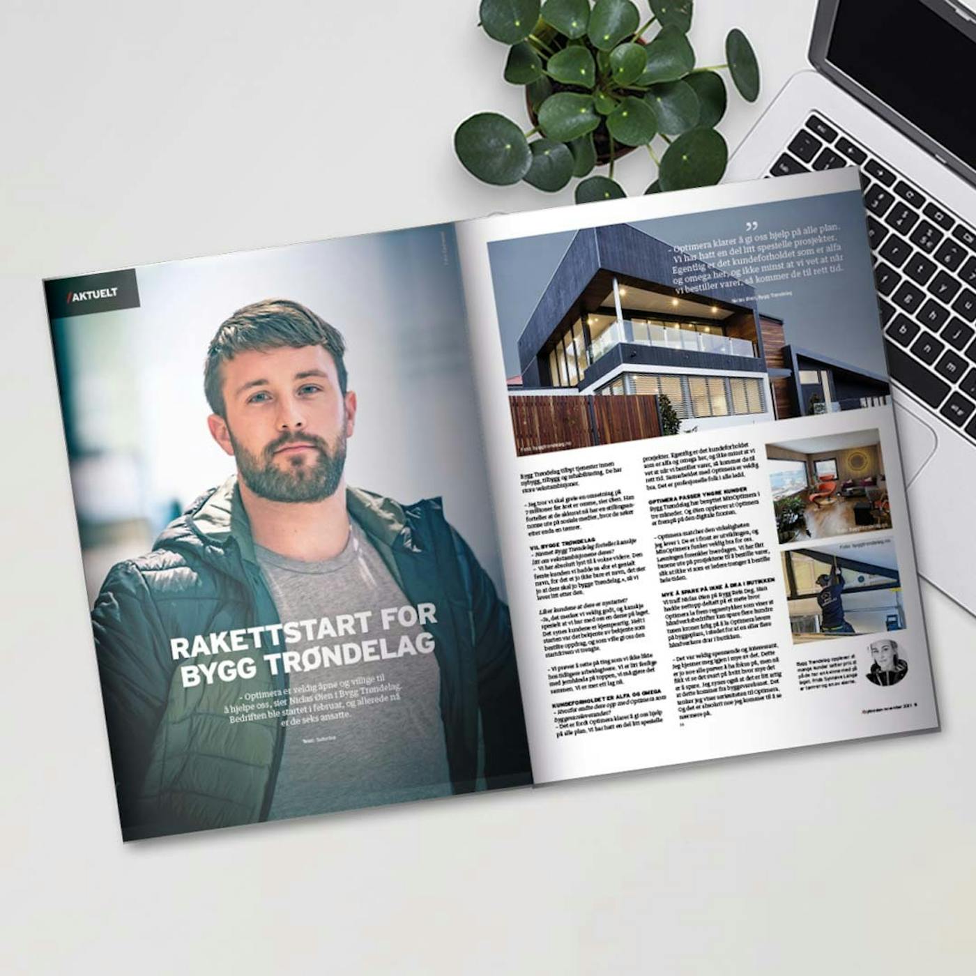 Optimisten magasin for den moderne håndverker november 2021 1080x1080 oppslag Bygg trøndelag