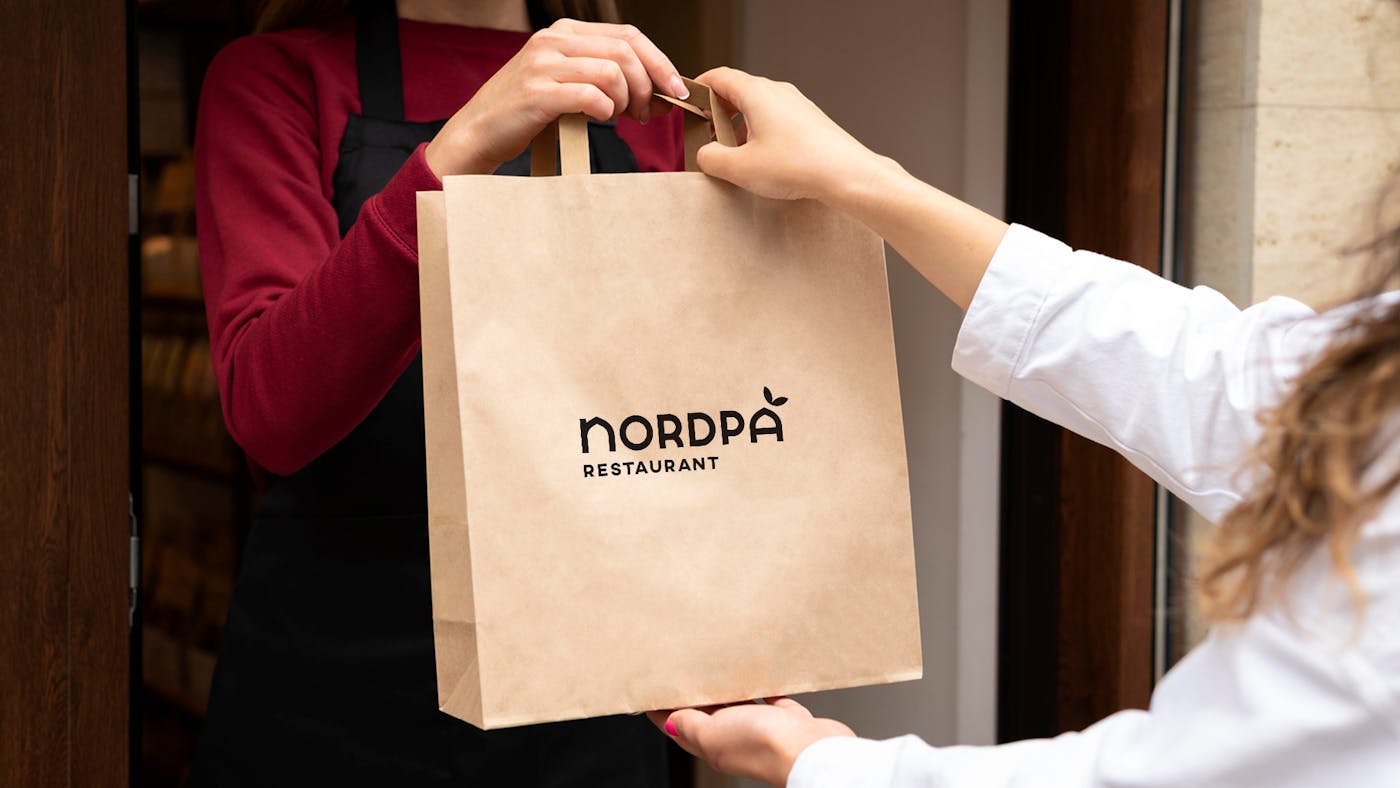 Nordpå restaurant logo papirpose